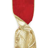 #100 Red Velvet/Gold Ribbon