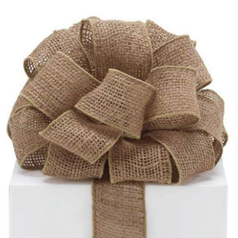Picture of #16 Natural Burlap Wired Ribbon