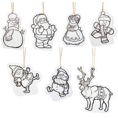 7 Piece Color Me Christmas Character Ornament Sets - Pack of 4 Sets