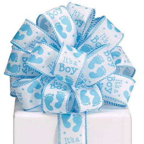 Picture of #9 That's My Boy Wired Satin Ribbon