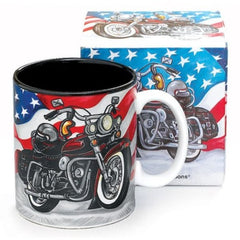 All American Motorcycle Ceramic Mugs - 6 Pack