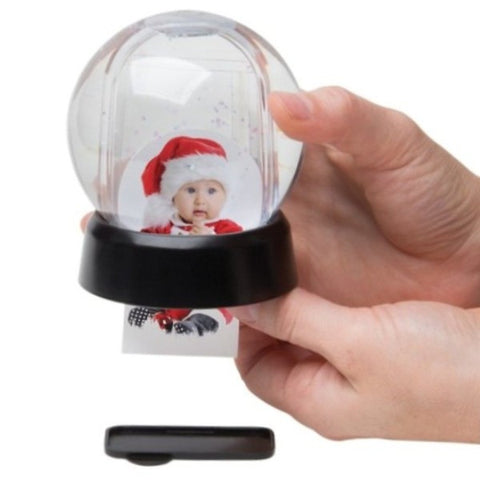 Picture of Mini Photo Snow Globe with Black Base - 12 Pack