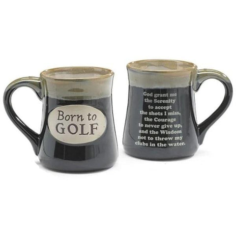 Picture of "Born to Golf" 18 oz. Coffee Mug with Golfer's Serenity Prayer - 4 Pack