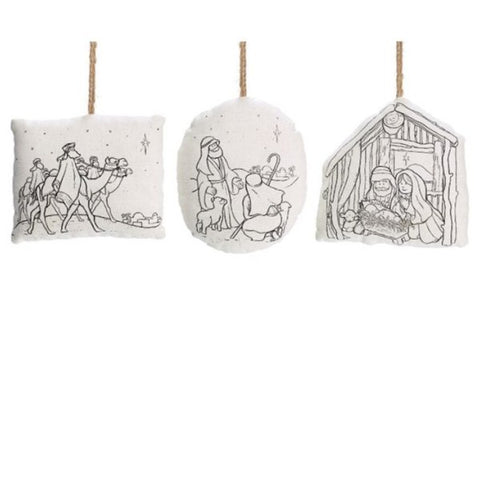 Picture of Color Your Own Ornament Christmas Sets - Pack of 4 Sets