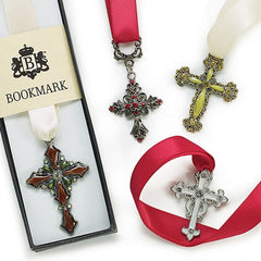 Cross Ribbon Bookmarks - 4 pc Set