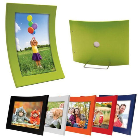 Picture of Curved Wood Color Picture Frames - 6 Pack