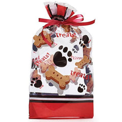 Dog Treats and Paws Small Cello Bags - 100 Pack