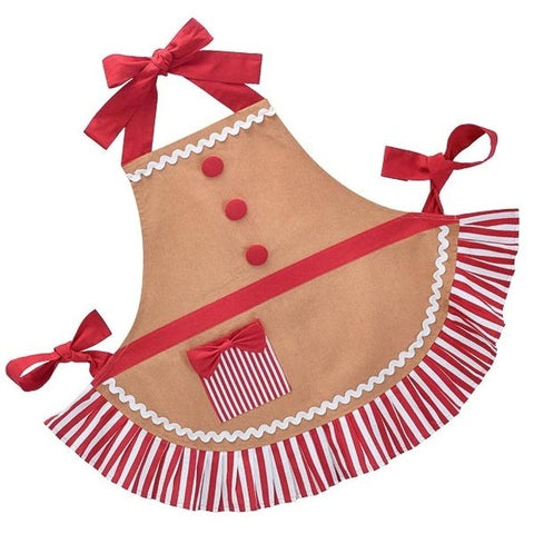 Picture of Gingerbread Adult Apron with Buttons