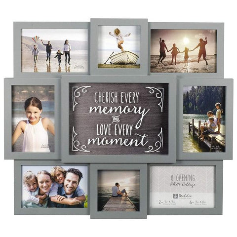 Picture of Gray 8-Opening Cherish Every Memory Collage Picture Frame