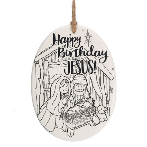 Picture of HBJ Color Your Own Holy Family Ornaments - 6 Pack