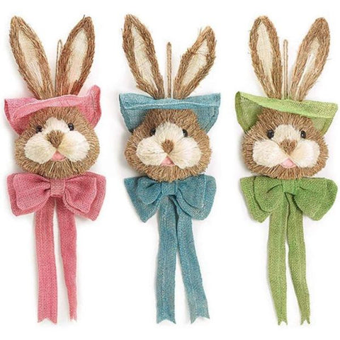 Picture of Hanging Easter Sisal Bunny Head Set
