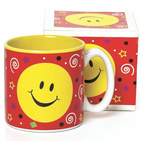 Picture of Happy Smiley Face Party 13 oz. Ceramic Mugs - 6 Pack