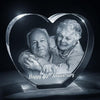 Heart Shaped 3D Photo Crystal
