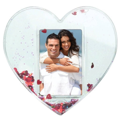 Picture of Heart Shaped Photo Snow Globes - 12 Pack