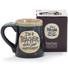 "I'm a Teacher, What's Your SuperPower?" Deep Black 18 oz. Coffee Mugs - 4 Pack