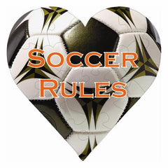 Soccer Hardboard Heart Puzzle with 23 Pieces