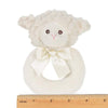 Lil' Lamby Soft Plush Cream Lamb Ring Rattles - 6 Pack