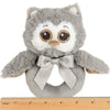 Lil' Owlie Plush Gray Owl Soft Ring Rattles - 6 Pack