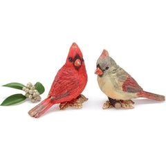 Male and Female Cardinal Figurine set