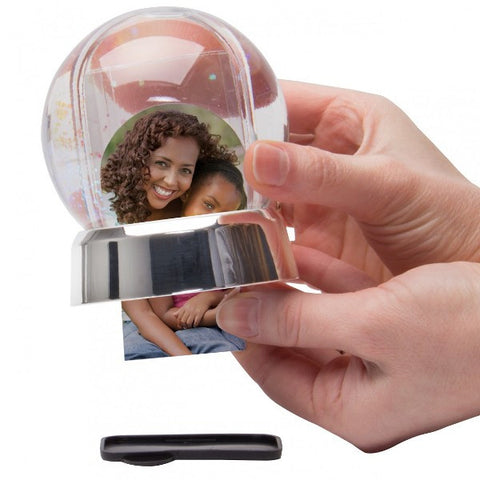 Picture of Mini Photo Snow Globe with Silver Base - 12 Pack