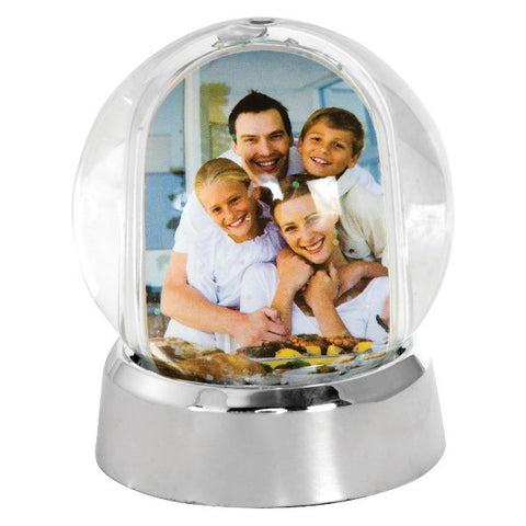Picture of Mini Photo Snow Globe with Silver Base