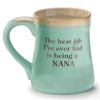 Mint Green Nana/Message 18 oz. Porcelain Mugs - 4 Pack