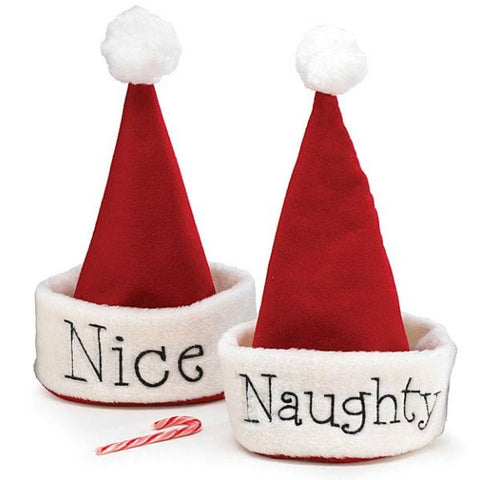 Picture of Naughty or Nice Santa Hats - 4 Pack