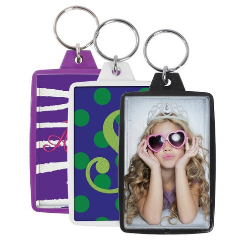 Picture of Opaque Color Photo Keychains (1-3/4" x 2-3/4") - 3 Pack