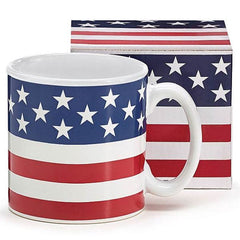 Patriotic Flag 13 oz. Ceramic Mugs - 6 Pack