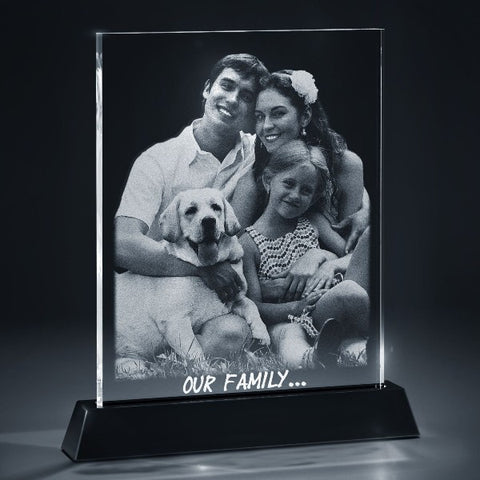 Picture of 2D Photo Flat Crystal with LED Light Base