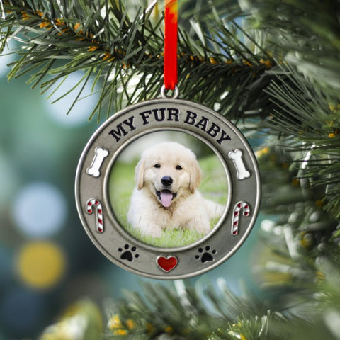 Picture of Pewter Fur Baby Pet Photo Ornament
