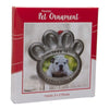 Pewter Pet Paw Photo Ornament
