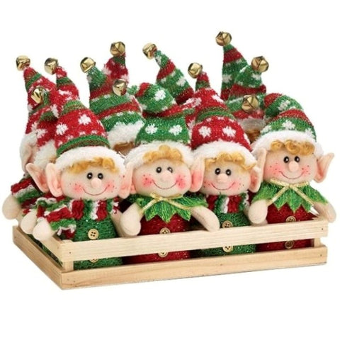 Picture of Plush Hanging Ornament Elves - 12 Pack