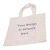 White Canvas 7" Gusset Tote Bag with Your Own Design