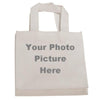 White Canvas 4" Gusset Gift Bag for Your Picture