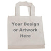 White Canvas 4" Gusset Gift Bag with Your Own Design