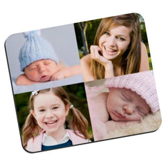 Four Photos Collage Fabric Mouse Pad
