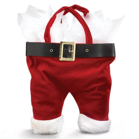 Picture of Santa Pants Wine Bottle Tote Bags - 6 Pack