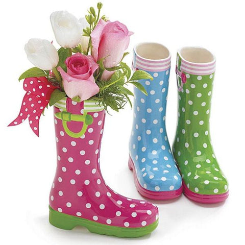 Picture of Summer Brights Ceramic Rain Boot Set