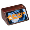 Wooden Business Card Holder with Aluminum Name Plate