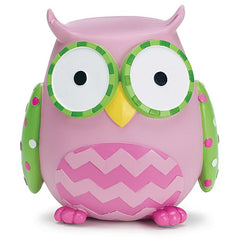 WHO'S CUTEST GIRL Pink Owl Resin Banks - 2 Pack