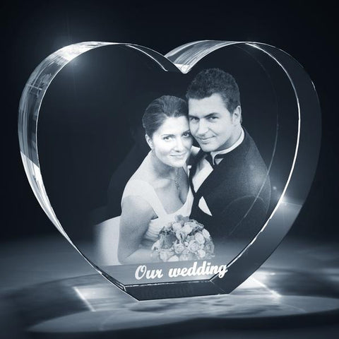 Picture of Heart Shaped 3D Photo Crystal