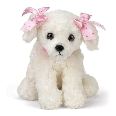 Picture of White Plush Stuffed Puppy Dog Sassy