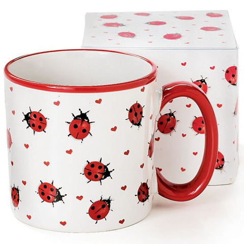 Picture of White Lovely Ladybug Coffee Mug - 6 Pack