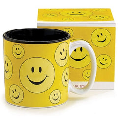 Yellow Smiley Face All Around 13 oz. Ceramic Mugs - 6 Pack