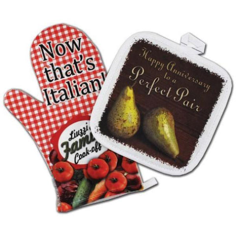 Picture of Oven Mitt and Hot Pad Set with Your Own Design