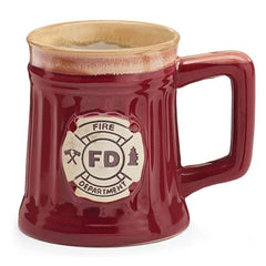 15 oz. Fire Department Officer Porcelain Coffee Mugs - 6 Pack