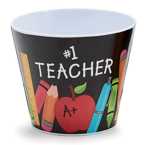 Picture of #1 Teacher Appreciation Melamine Pot Cover - 8 Pack