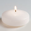 White Unscented Floating Disk Candles - 12 pack