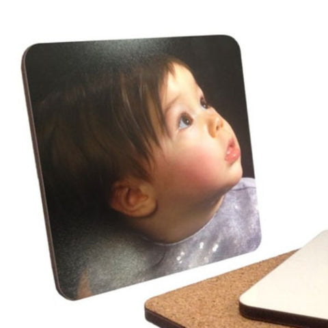 Picture of Hardboard Cork Back Square Photo Coaster